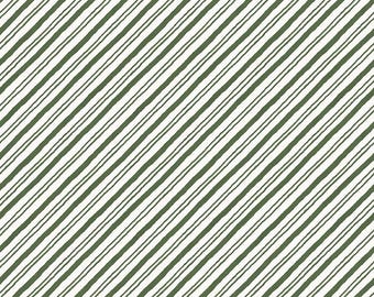 Riley Blake Designs Holiday Spirit Stripes Green by Lisa Audit (CD17465-GREEN) 1/2-YD Increments