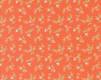 Moda Cali Co Vine and Bud Melon (29192 34) 1/2-YD Increments*Corey Yoder*Cali Co Fabric*Small Floral Fabric*Cali Co Floral*Orange Floral