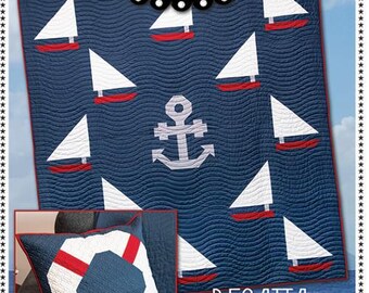 Regatta Quilt and Life Ring Pattern by Primitive Gatherings* Sailboat Quilt