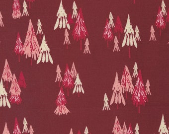 MODA Good News Great Joy Joyful Fir Cranberry (45562 14) 1/2-YD Increments