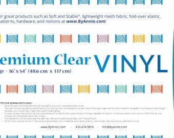 Premium Clear Vinyl - 16in x 54in From By Annie (SUP151-16X54)