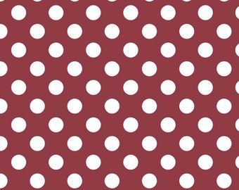 3/4-YD Bolt End Riley Blake Medium Dot Burgundy*C360-55 BURGUNDY*