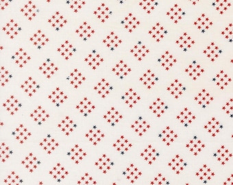 Moda Independence Day Stars Vanilla by Sweetwater (55726 31) 1/2 Yard Increments
