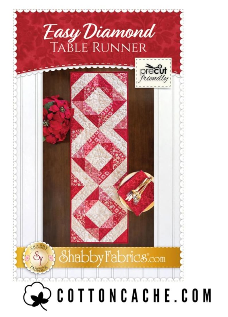 Easy Diamond Table Runner Pattern*table Runner Pattern*fleet Street ...