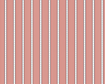 Riley Blake Designs Portsmouth Nautical Stripes Red (C12915-RED) 1/2 Yard Increments