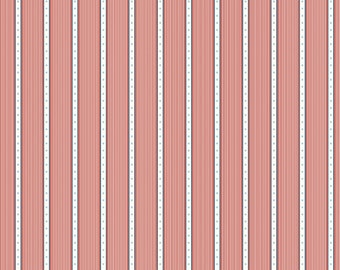 Riley Blake Designs Portsmouth Nautical Stripes Red (C12915-RED) 1/2 Yard Increments