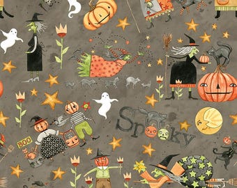 Riley Blake Designs Spooky Main Tombstone by Teresa Kogut (C17570-TOMBSTONE) 1/2-YD increments