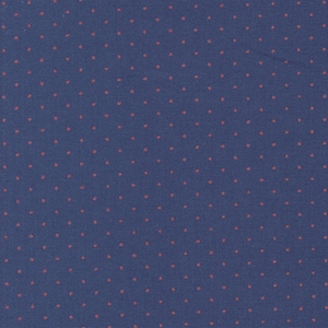 May include: A blue fabric with a repeating pattern of small, pink stars.