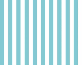 1/2 Inch Aqua Stripe (C530-20 AQUA) 1/2 Yard Increments