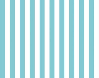 1/2 Inch Aqua Stripe (C530-20 AQUA) 1/2 Yard Increments