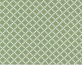 MODA Dwell Nine Patch Grass (55272 17) 1/2-YD Increments