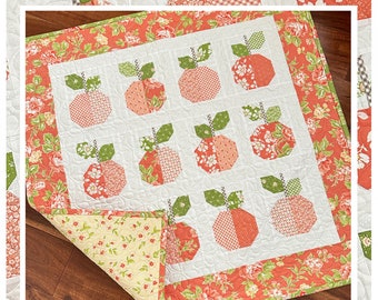Peaches Mini Quilt Pattern by The Pattern Basket