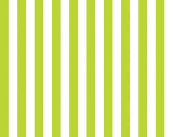 Riley Blake Designs 1/2" Lime Stripe (C530-LIME) 1/2 Yard Increments