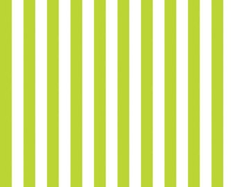 Riley Blake Designs 1/2" Lime Stripe (C530-LIME) 1/2 Yard Increments