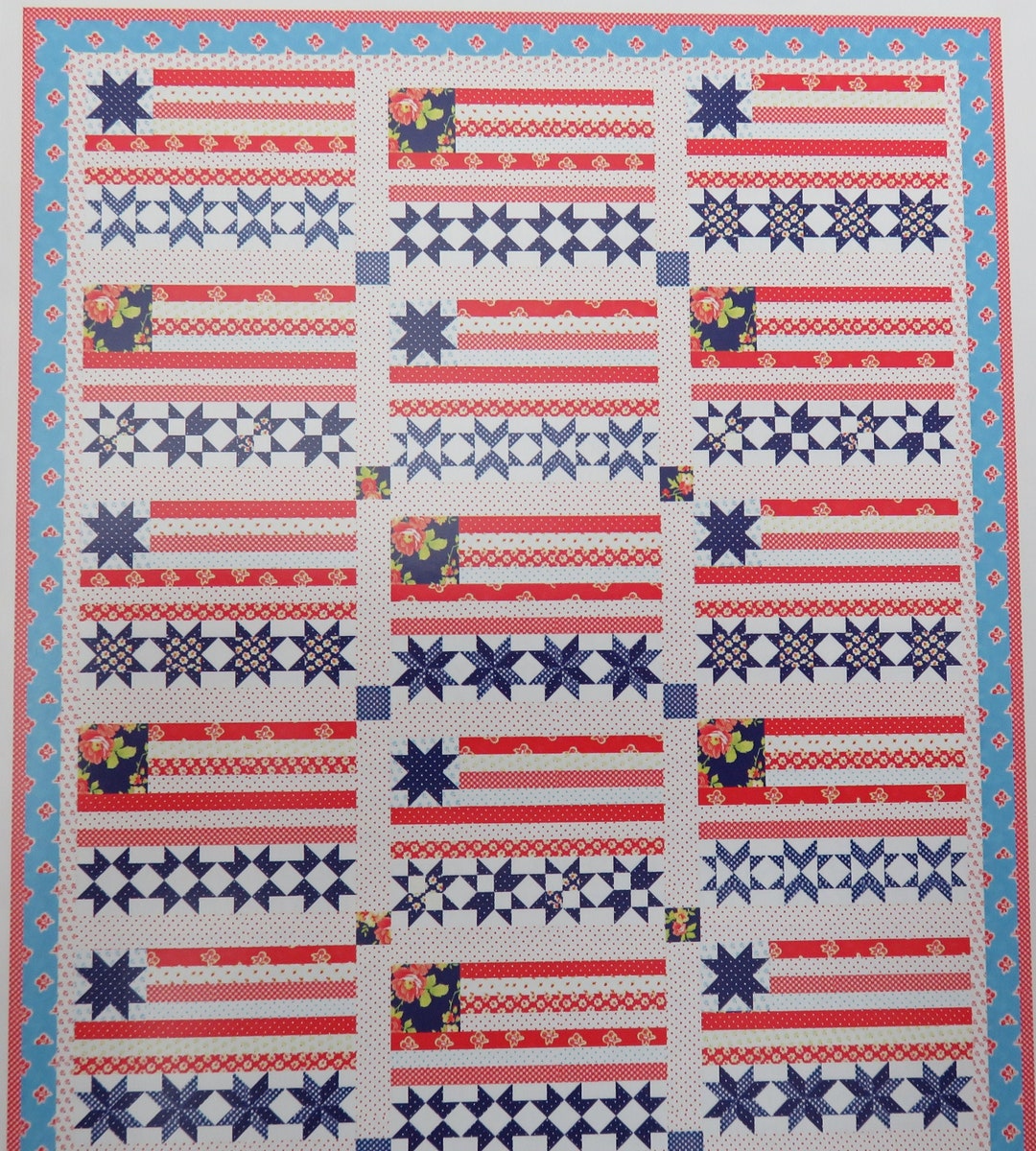 Stars and Stripes Forever Quilt Pattern* Stars & Stripes Pattern ...