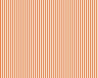 Riley Blake Designs 1/8" Orange Stripe (C495-ORANGE) 1/2 Yard Increments