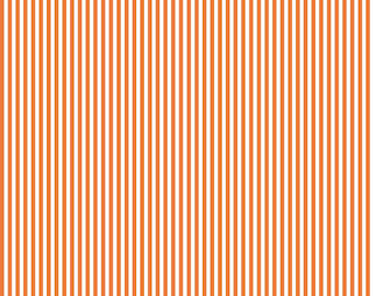 Riley Blake Designs 1/8" Orange Stripe (C495-ORANGE) 1/2 Yard Increments