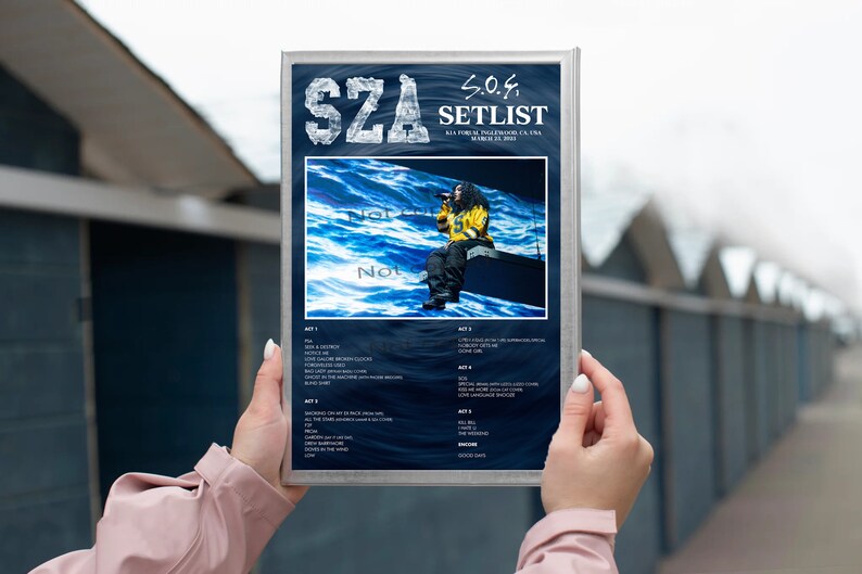 Sza SOS Setlist PNG Album Cover Sza Digital Download Etsy Australia