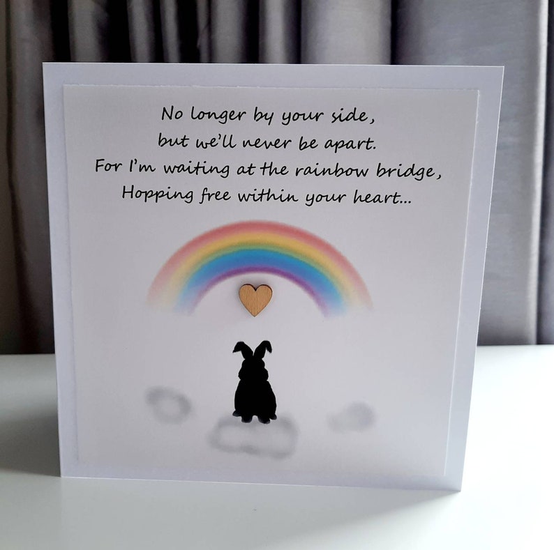 Pet Loss Sympathy Card. Rabbit Bereavement Card. Condolence Etsy UK
