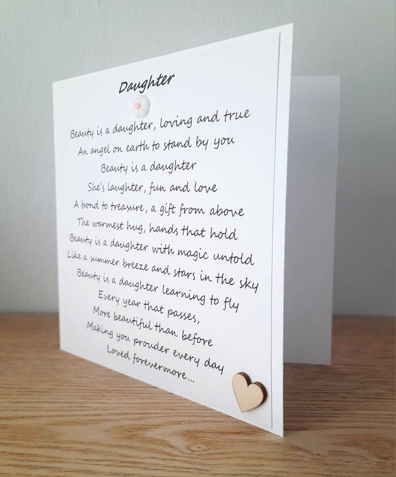 Daughter Greeting Card. Daughter Birthday Card. Handmade - Etsy UK