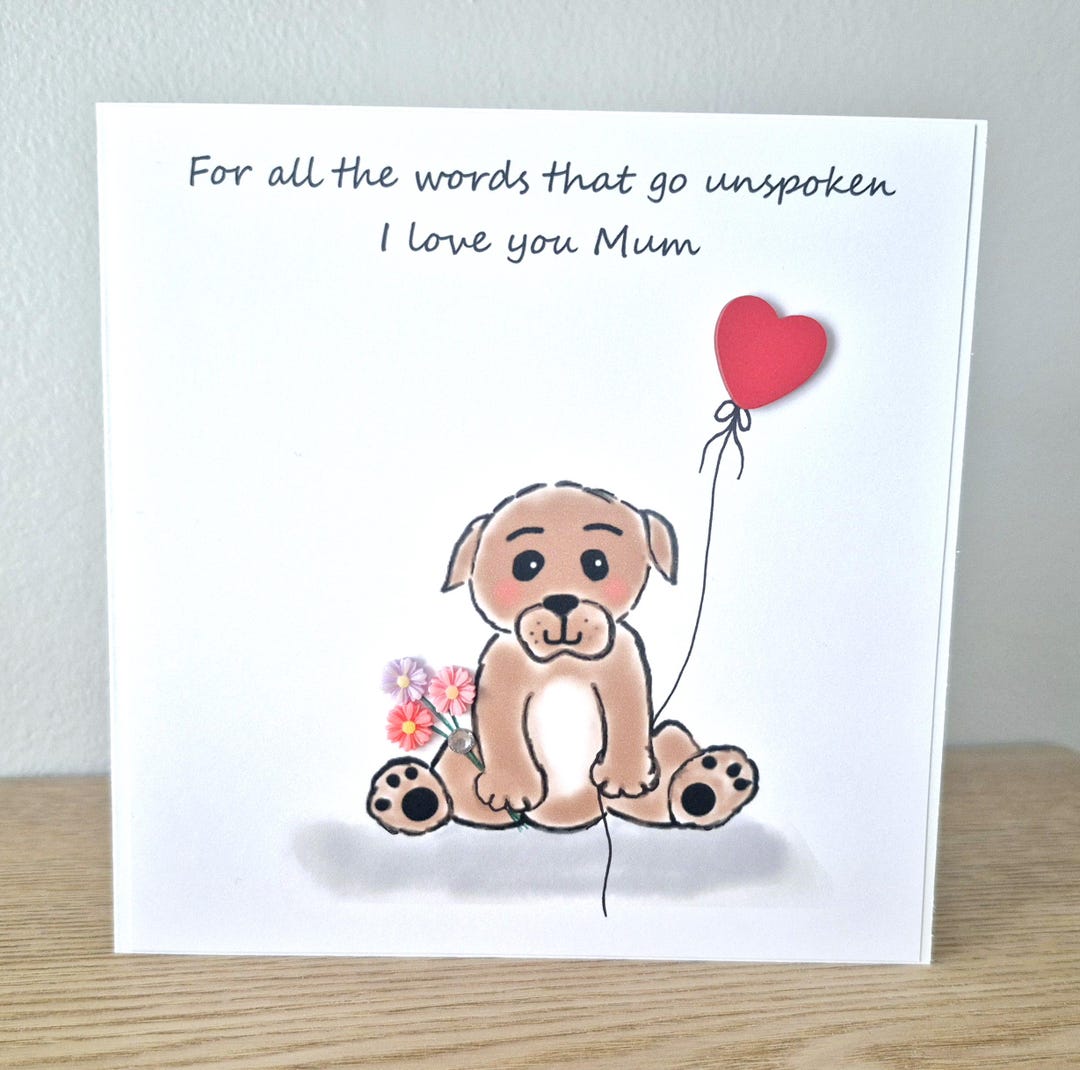 Mothers Day Card Dog Mothers Day Card Dog Mum Card Mum Birthday Card ...