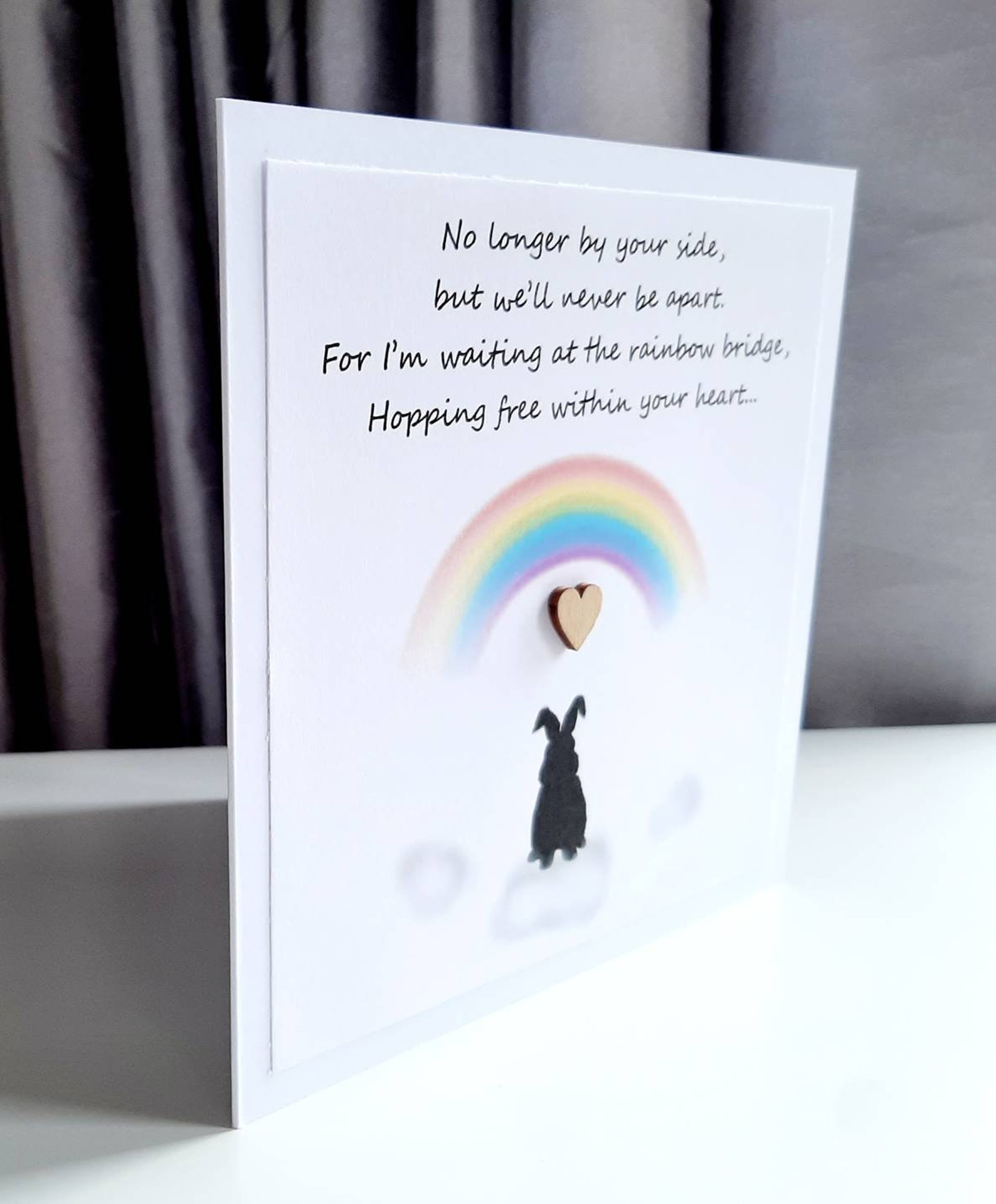 Pet loss Sympathy card. Rabbit bereavement card. Condolence | Etsy