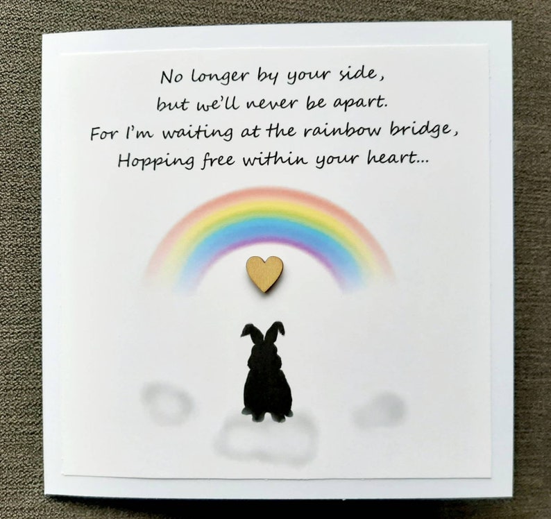 Pet Loss Sympathy Card. Rabbit Bereavement Card. Condolence - Etsy UK