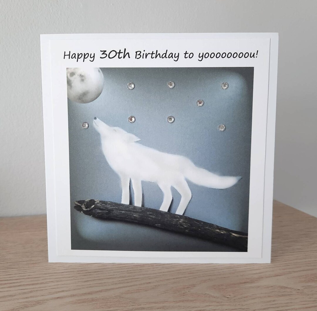 Birthday Card. Wolf Birthday Card. Happy Birthday Card. Handmade Wolf ...