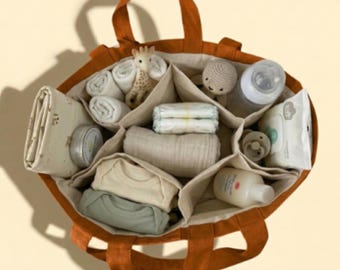 Terracotta Diaper Bag Organizer, Stroller Bag, Baby Changing Bag Insert, New Mom Gift