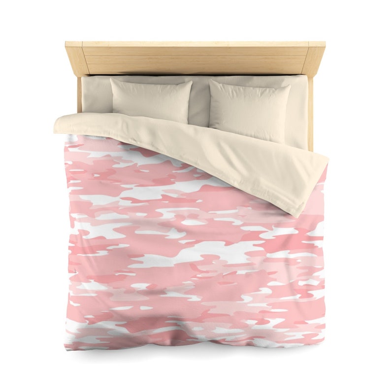 Pink Traditional Camo Microfiber Duvet Cover Etsy