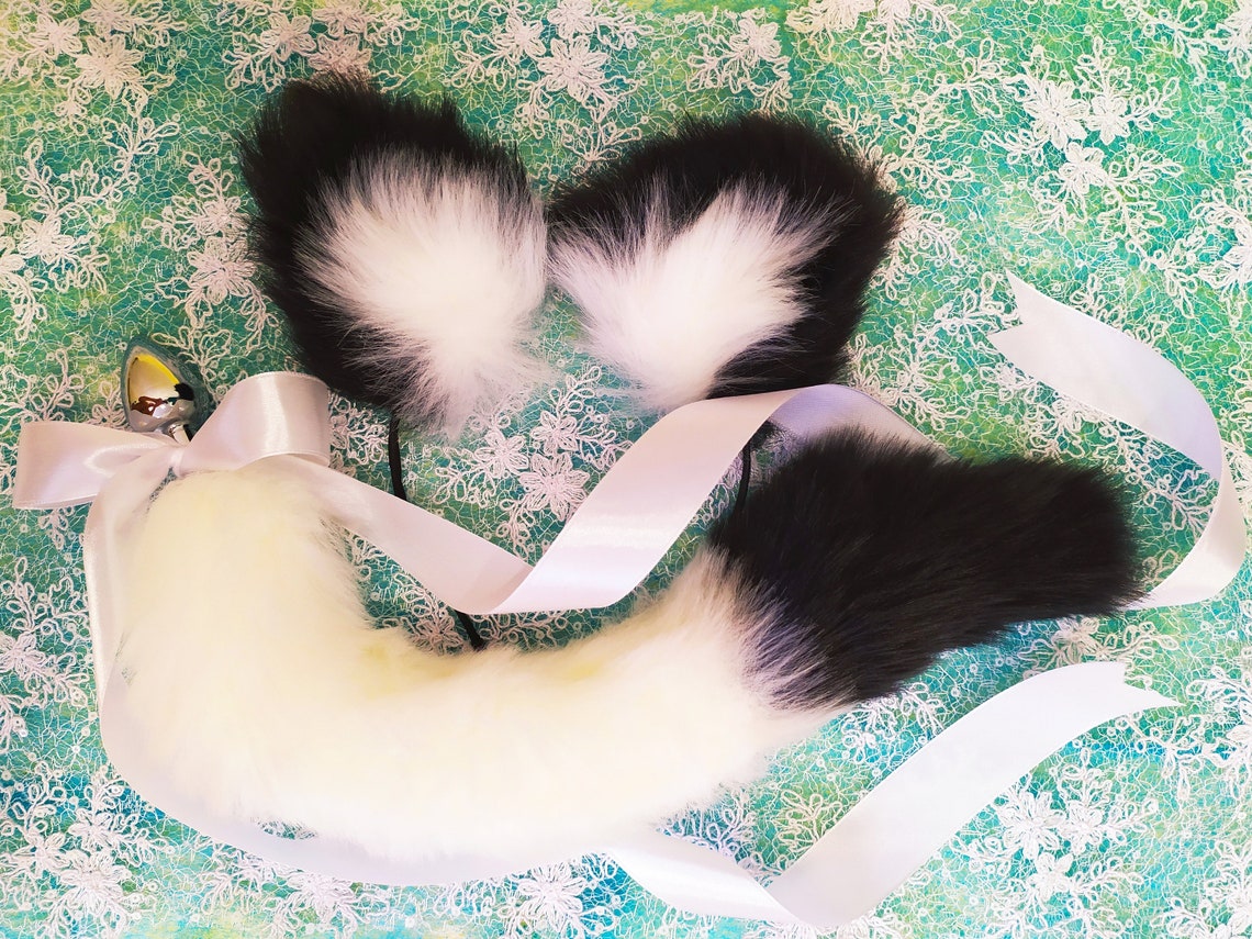 Kitten play setCat tail butt plugPink butt plug Etsy