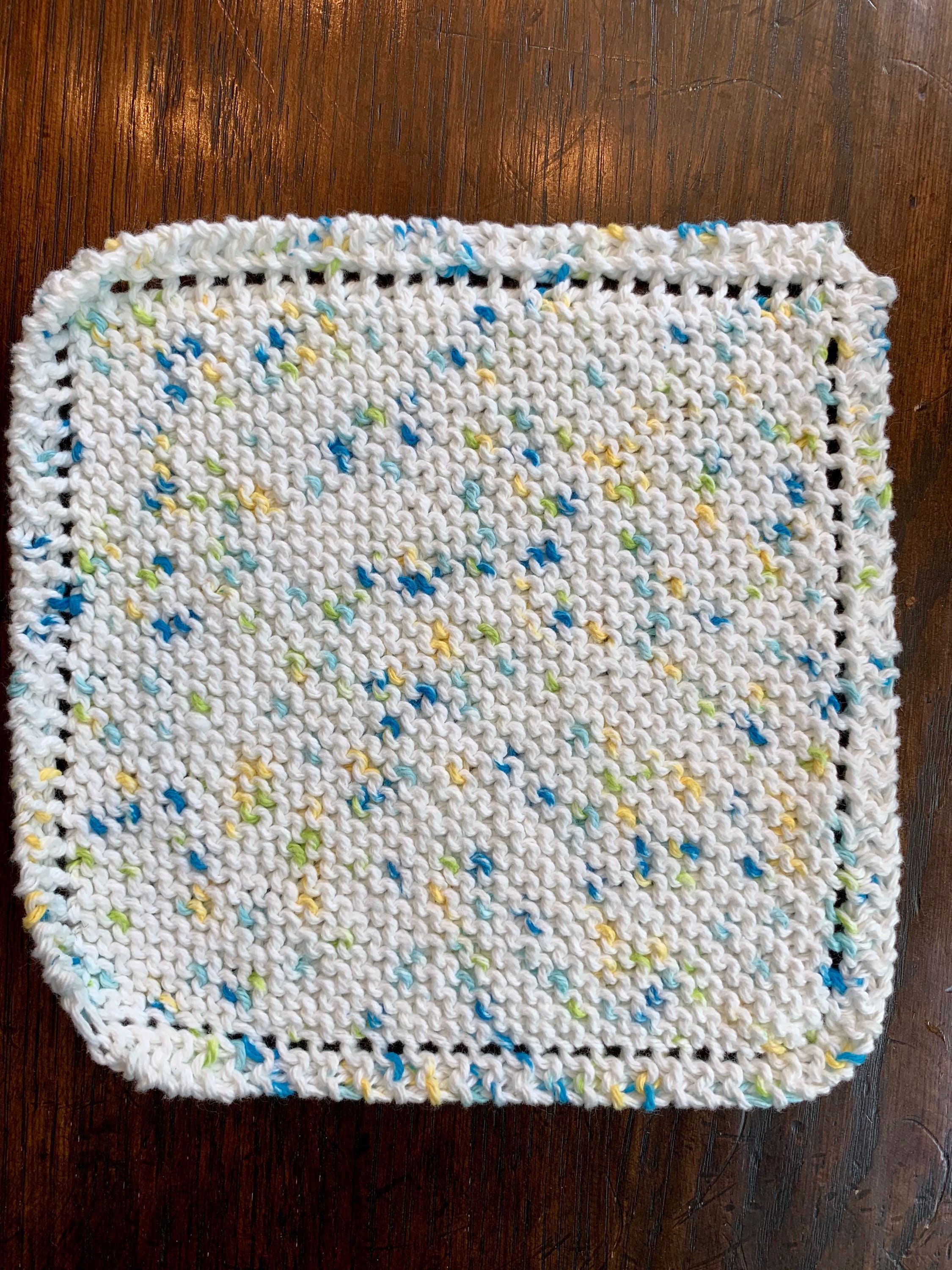 Hand Knit Cotton Washcloth - Etsy