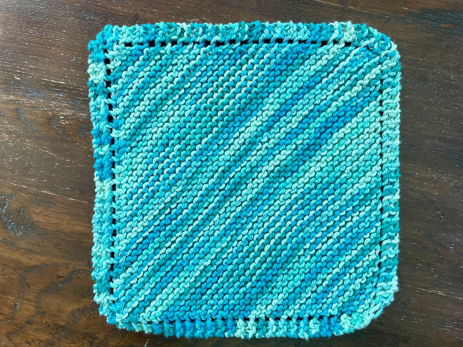 Set of 3 Hand Knit Cotton Washcloths Etsy UK