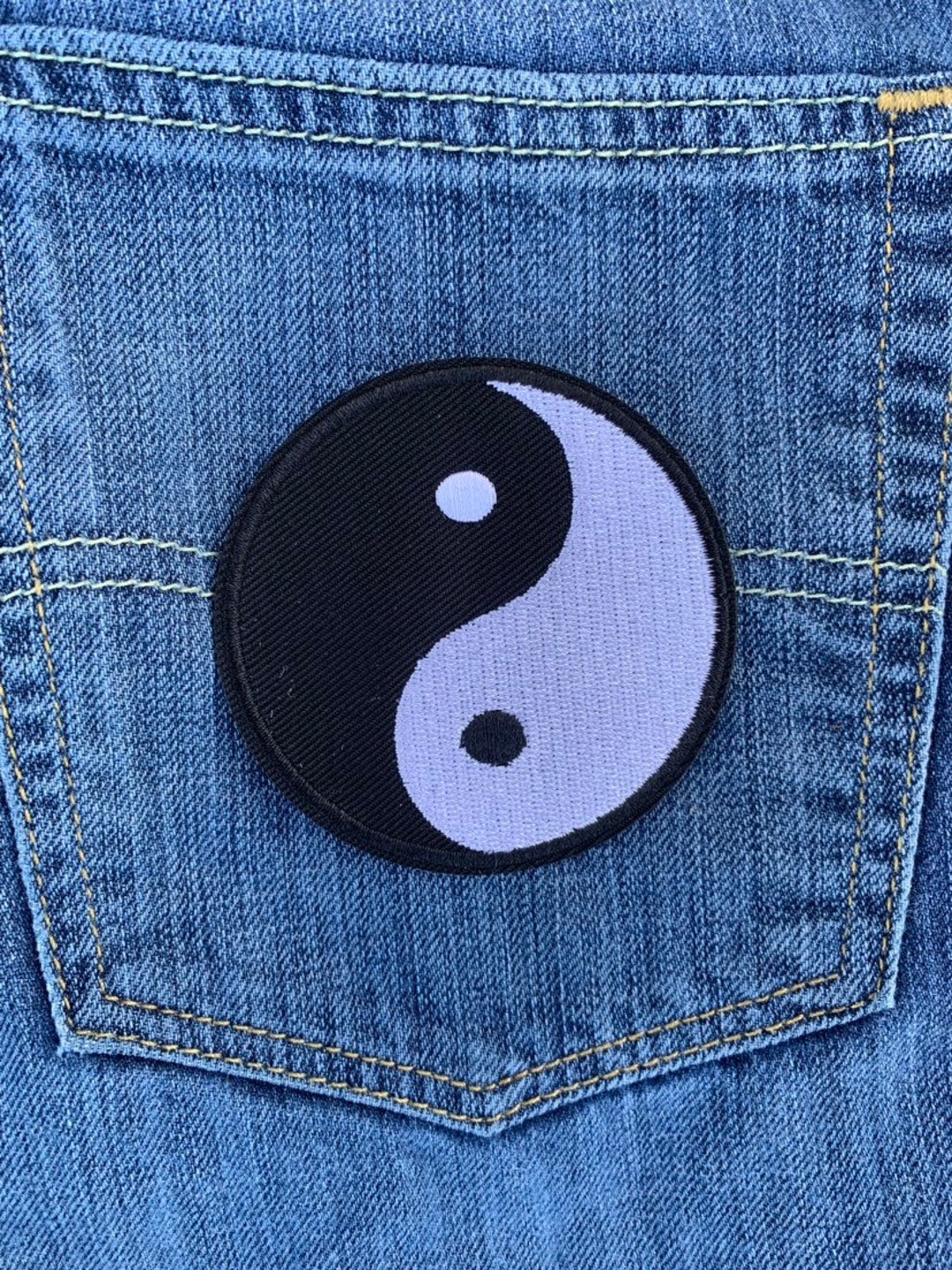 Yin Yang Iron on Patch - Etsy