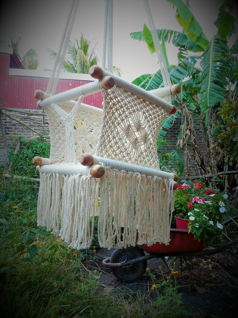 Macrame baby hammock chair cotton 100% handmade. Hanging baby chair. Baby room chair. Baby shower gift. Express shipping. image 1