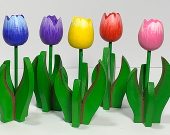 Wooden Tulips flower