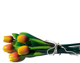 Wooden Tulip Bouquet