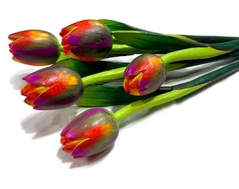 Rainbow Parrot Tulip Bouquet
