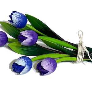Cool Color Tones -- Tulip Bouquet