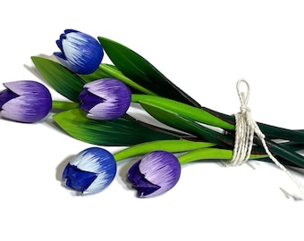 Cool Color Tones -- Tulip Bouquet