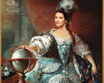 Marie Antoinette | Royal Portrait | 17 century | Replace Face | Custom Gift Portrait from Your Photo by JAnovelty