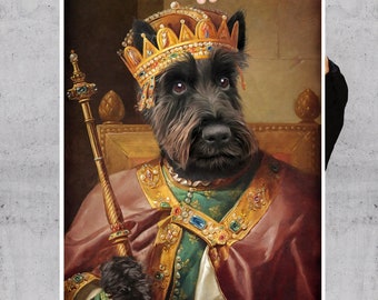 King, Crown, Custom Pet Portrait from Your Photo by JAnovelty