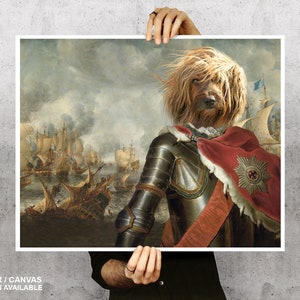 Your Cat or dog in Knight in armor, Warrior on the battlefield, Army Historical Portrait, Pet Portrait from Photo by JAnovelty image 4