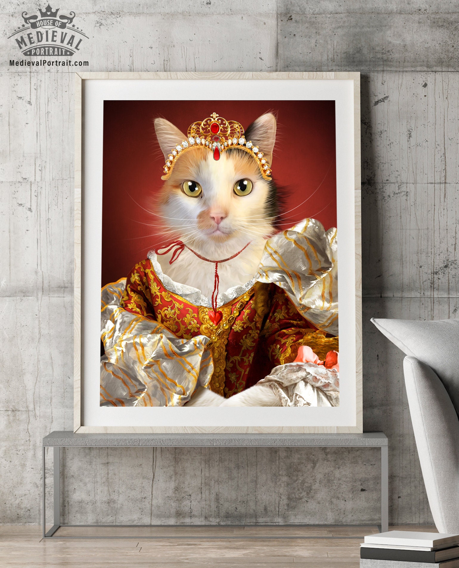 Royal Princess Custom Pet Portraits Custom Royal Portrait - Etsy