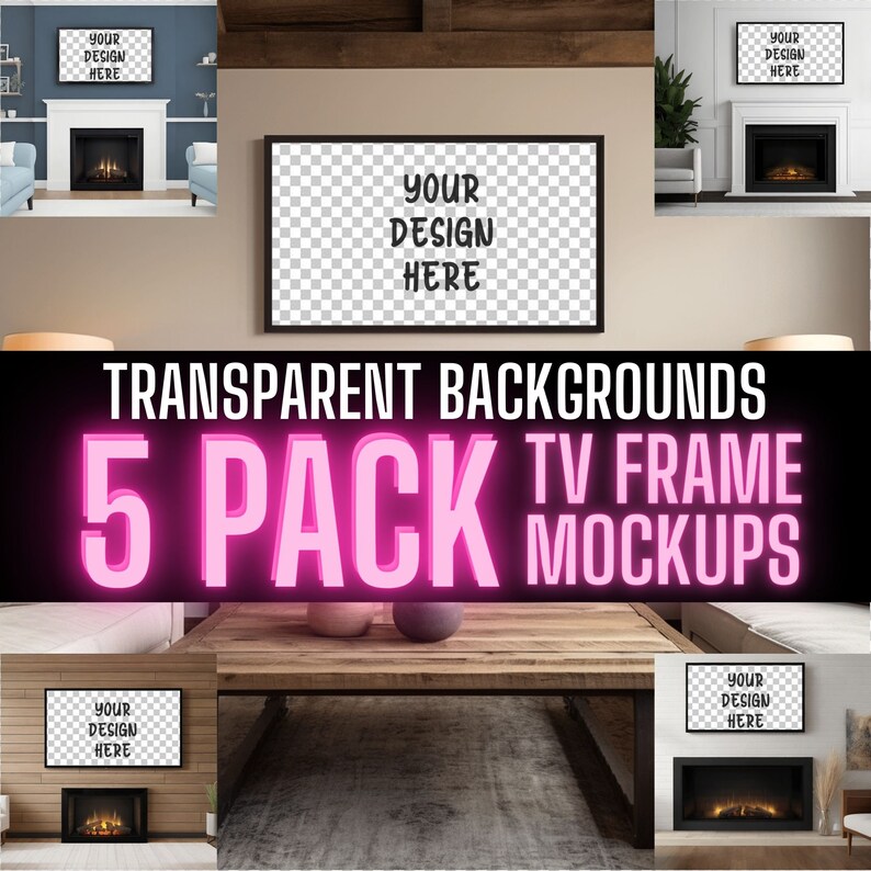 Digital Art Frame Samsung TV Frame Mockup, Frame Mockup in Interior