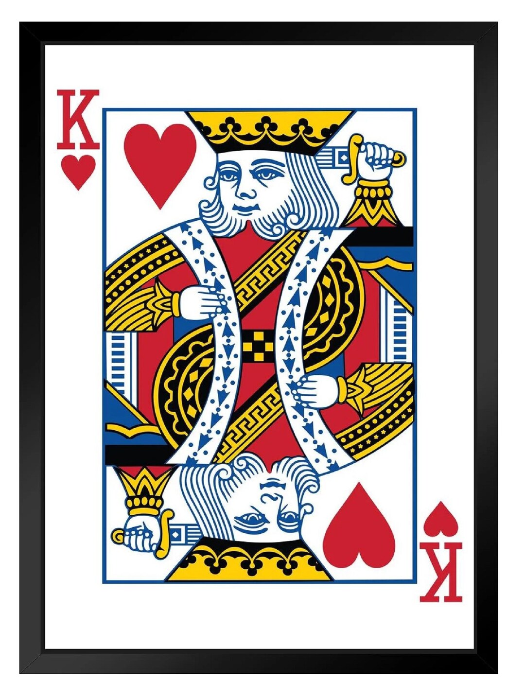 King of Hearts Poker and Card Game Lovers Art Gift DIY Printable Cards