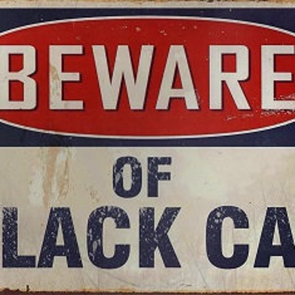 Beware of Black Cat Funny Warning Sign Cottage Core Black Cat Lover Gift DIY Wall Art Make Your Own Poster Cards Home Decor Instant Download