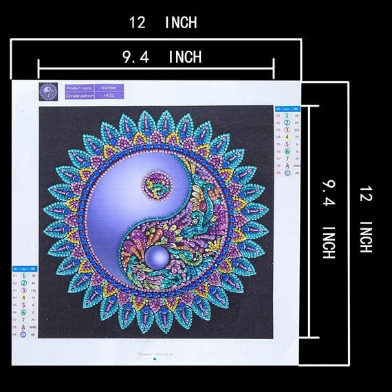 Partial Diamond Painting Mandala Flower DIY 5D Special Shape Rhinestone  Crystal