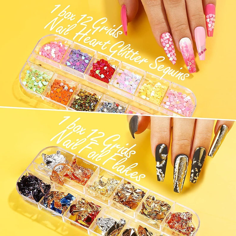 Complete Nail Art Kit Nail Design Tools Brushes Dotting Etsy