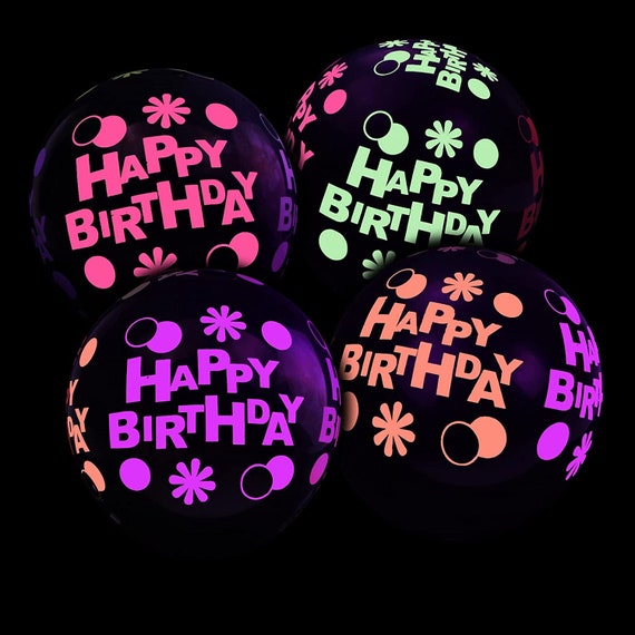 50 Pcs 12 Inch Neon Glow Balloons Glow in The Dark Balloons UV Polka Dot  Blacklight Balloons Fluorescent Latex Balloons for Birthday Wedding Neon